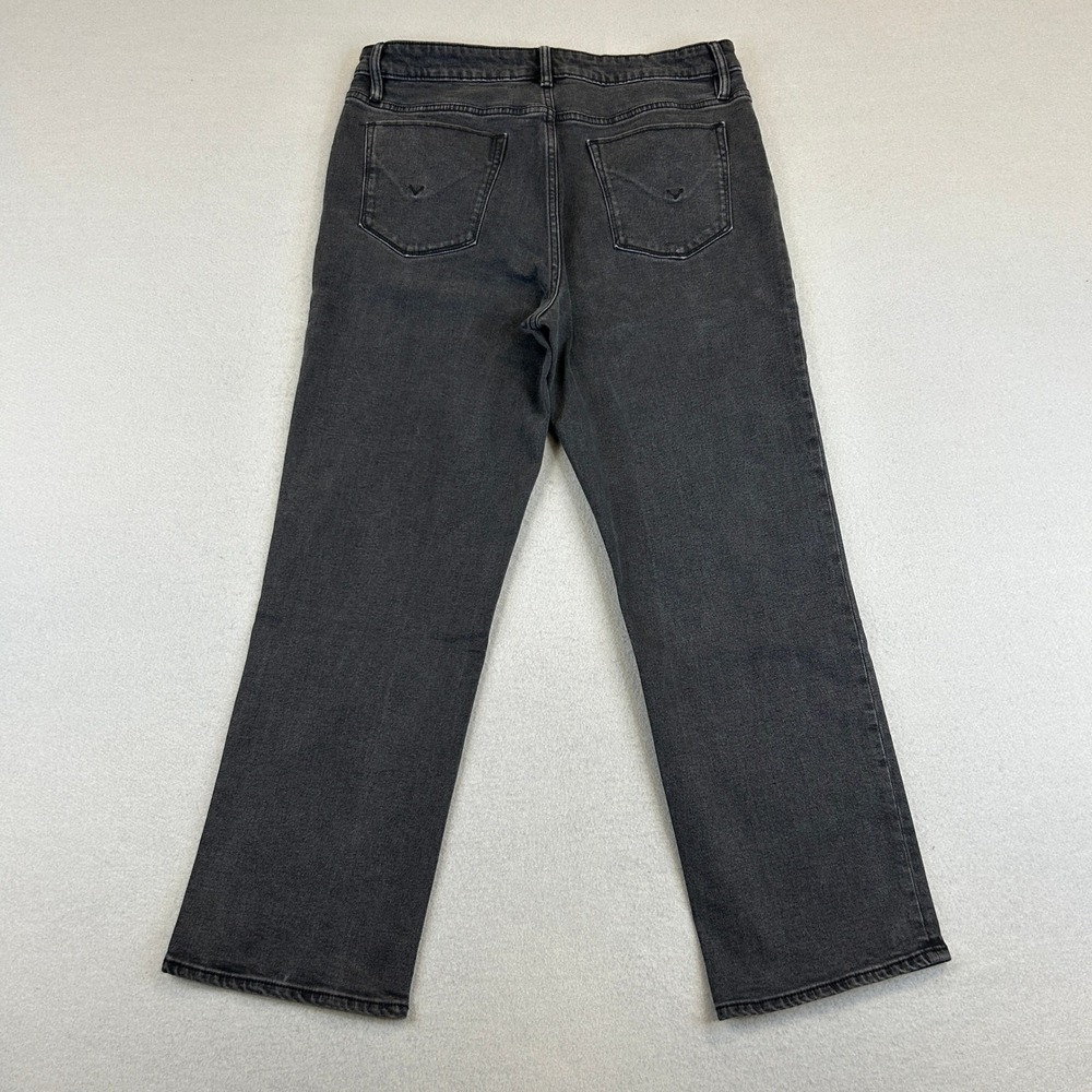 Hudson Jeans Straight Leg Women 14 Black Denim Casual High Rise Stretch - Picture 2 of 10